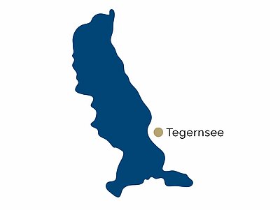 テーゲルン湖周辺の地図
