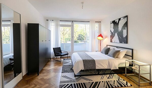 フラット 部屋数 3.5 部屋 | München-Bogenhausen | 703051 | Schlafen - (KI generiert)