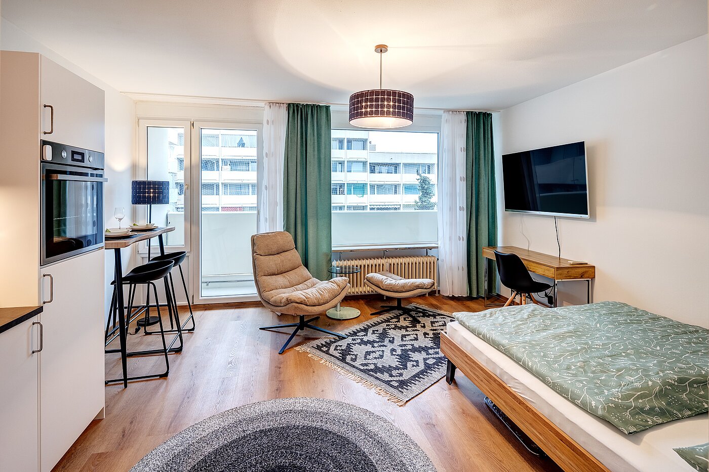 Apartment 部屋数 1 部屋 | München-Pasing | 70302 | Wohn- und Schlafbereich