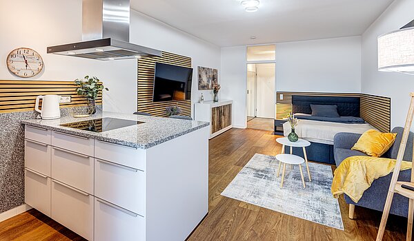 Apartment 部屋数 1 部屋 | München-Milbertshofen | 70183 | Küche mit Kochinsel....