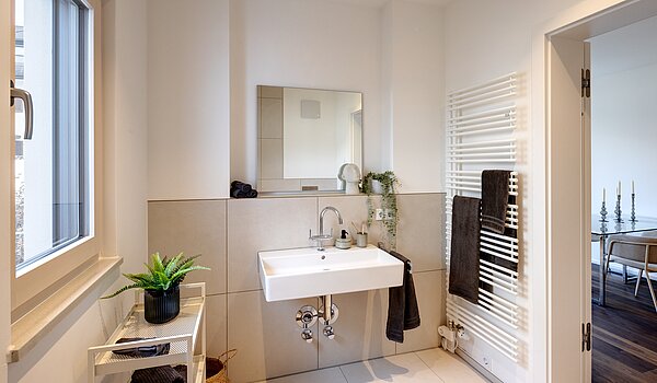 Terrassenwohnung 部屋数 2 部屋 | München-Harlaching | 70372 | Tageslichtbad