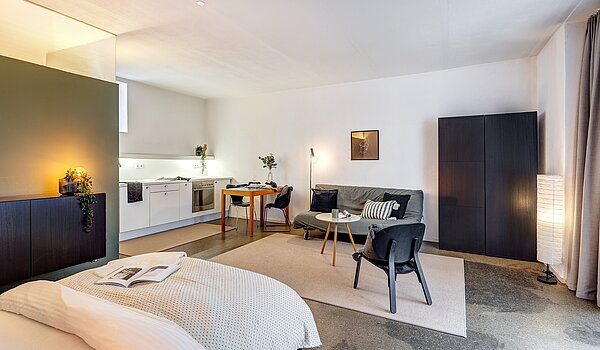 ロフトフラット 部屋数 1 部屋 | München-Isarvorstadt | 2211ML7 | Blick vom Eingang in den Raum