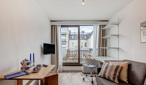 Apartment 部屋数 1 部屋 | München-Maxvorstadt | 70448 | Große Fensterfront