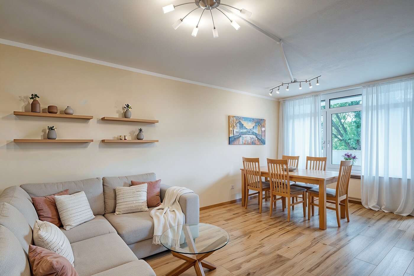 フラット 部屋数 4 部屋 | München-Aubing | 70276 | KI-generiertes Möblierungsbeispiel