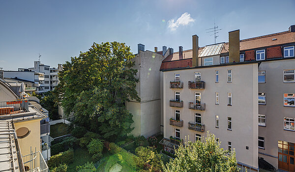 フラット 部屋数 1 部屋 | München-Schwabing | 70449 | Blick von der Terrasse...