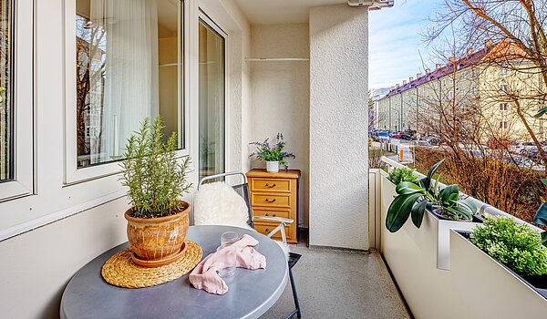 フラット 部屋数 3 部屋 | München-Bogenhausen | 2112ML3 | sonniger Balkon