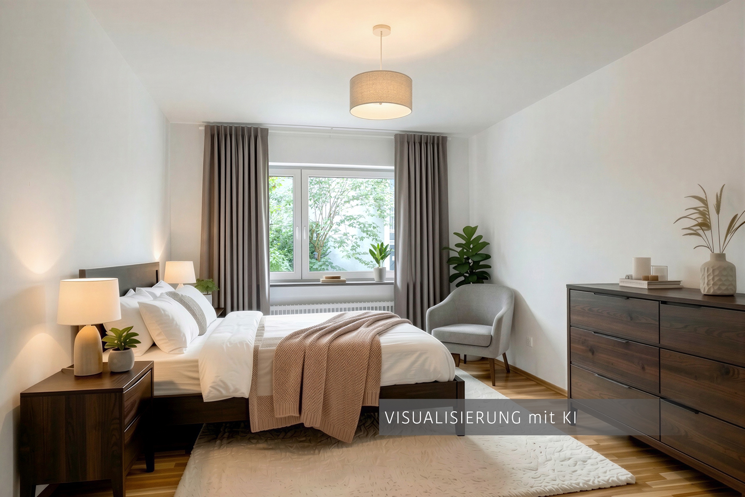 レイズド・グラウンドフロアー（一階が地表よりも高い） 部屋数 2.5 部屋 | München-Schwabing | 70441 | Visualisierung mit KI | Thumbnail