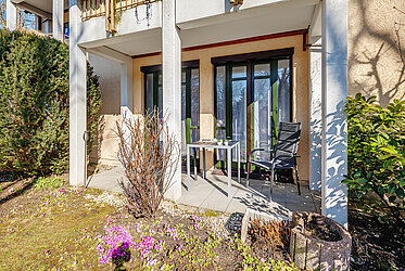 Fasanerie：日当たりの良い2LDKのガーデンアパートメント。静かで中心部に位置しています