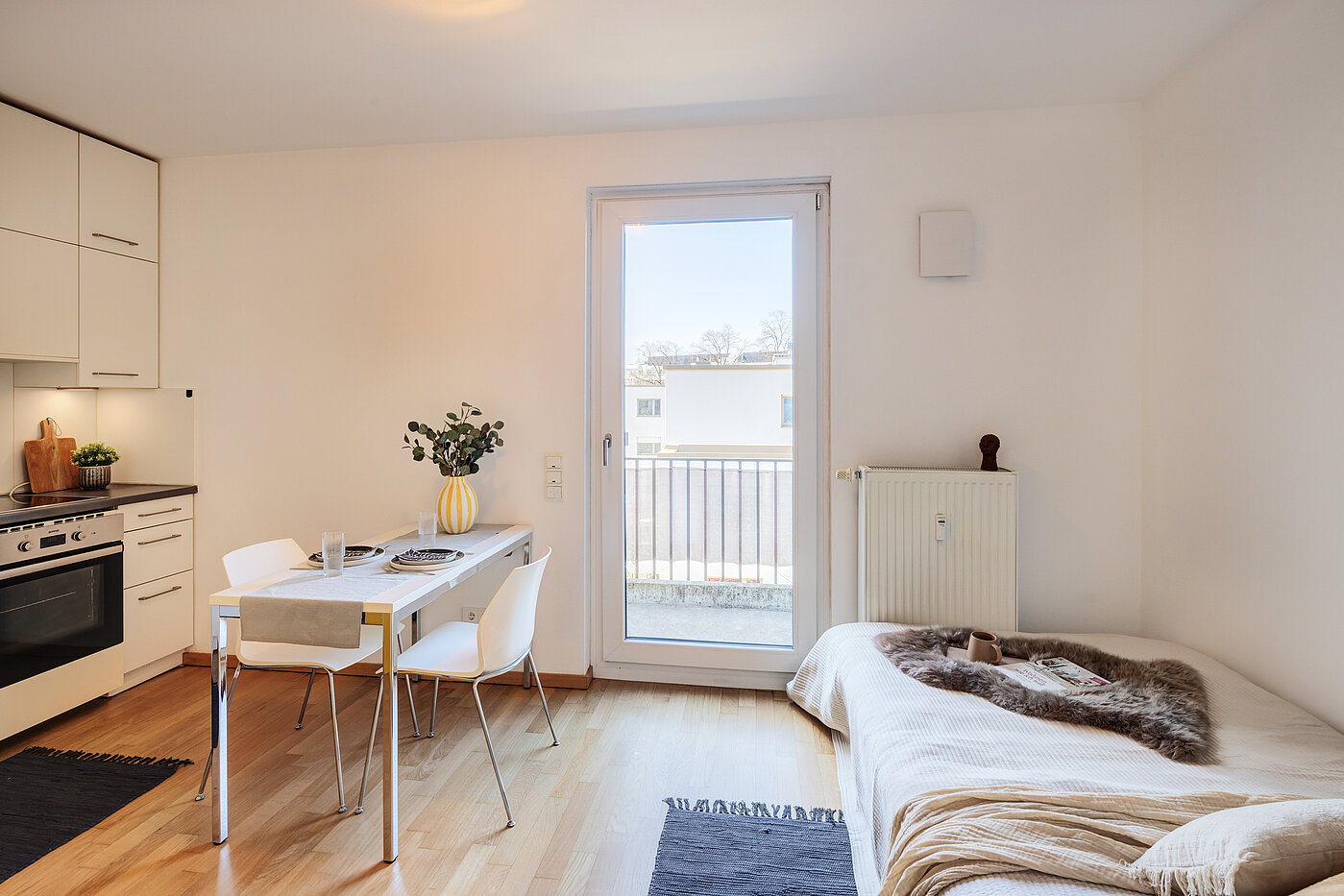 Apartment 部屋数 1 部屋 | München-Ramersdorf | 70415 | Wohn- und Schlafzimmer
