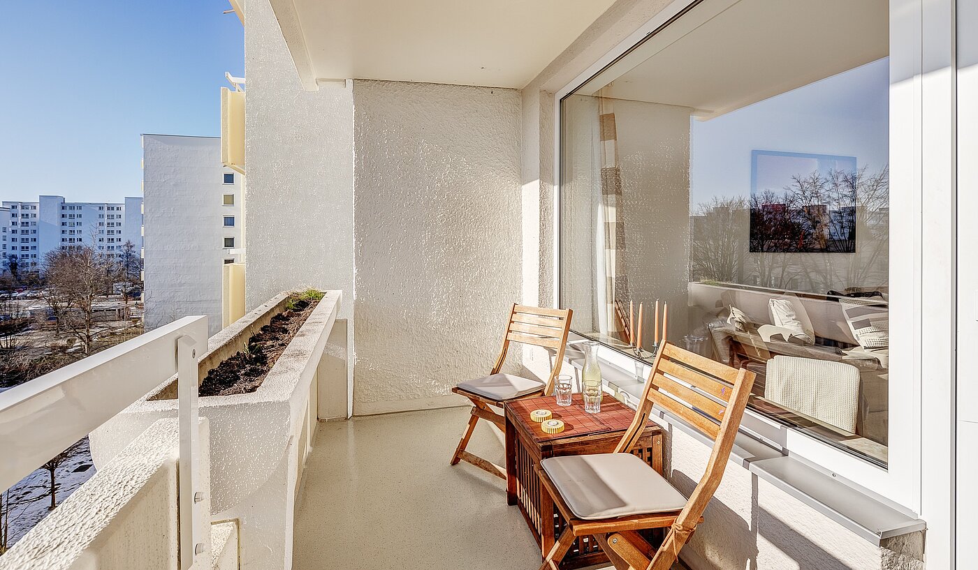 フラット 部屋数 3.5 部屋 | Haar | 2201ML5 | ...mit Südwest-Loggia und...