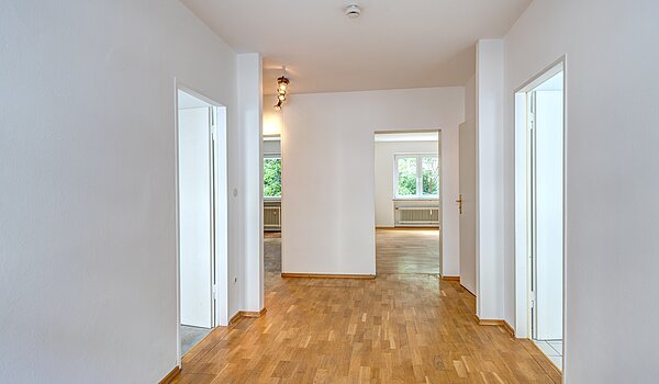 レイズド・グラウンドフロアー（一階が地表よりも高い） 部屋数 2.5 部屋 | München-Schwabing | 70441 | Flur