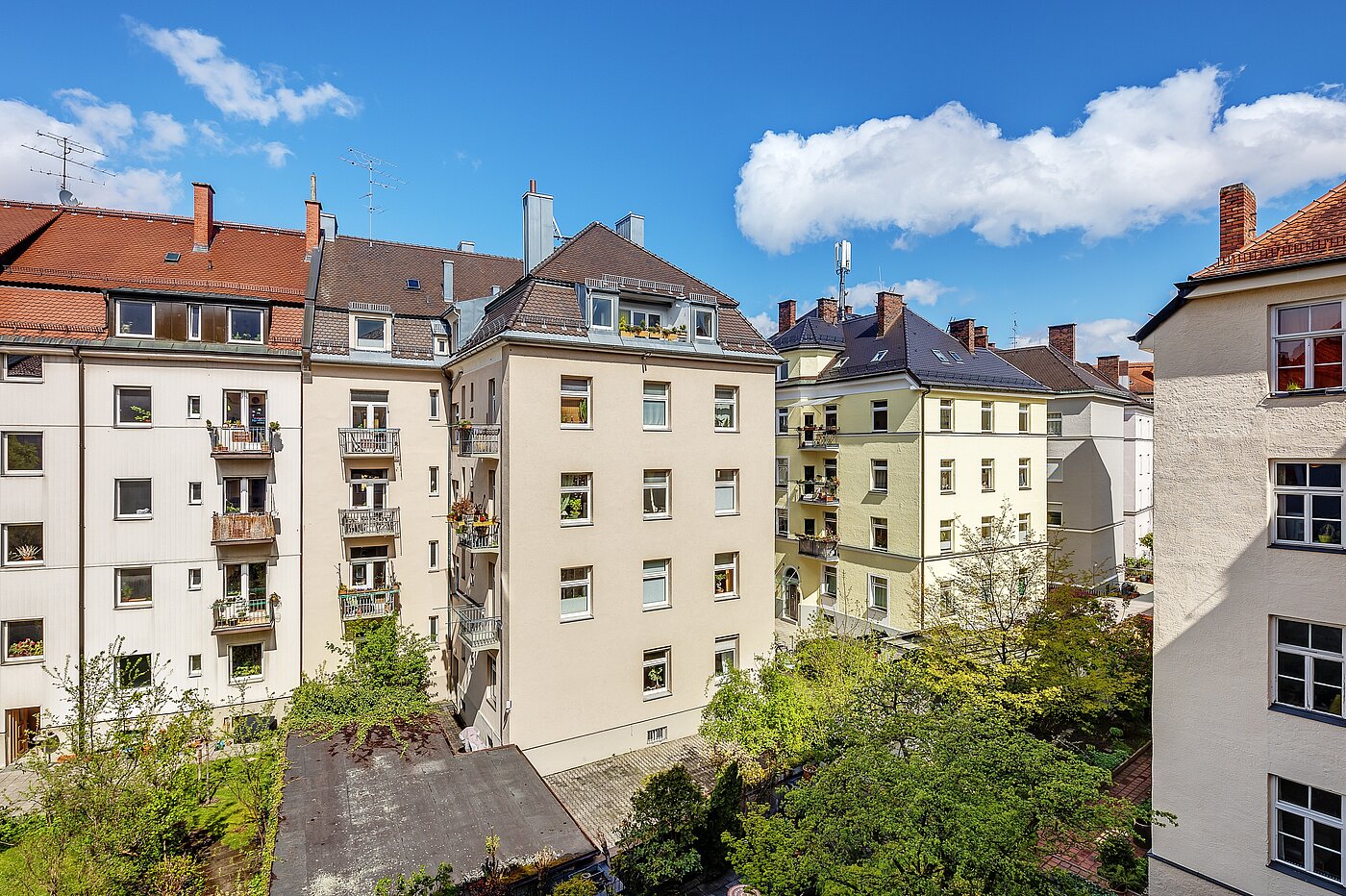 フラット 部屋数 1.5 部屋 | München-Schwanthalerhöhe | 2211ML8 | Aussicht vom Balkon