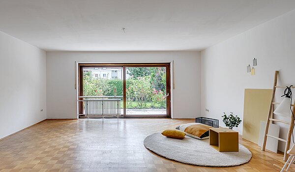 センターハウス 部屋数 5 部屋 | München-Obermenzing | 1907ML6 | Sonniges Wohnzimmer