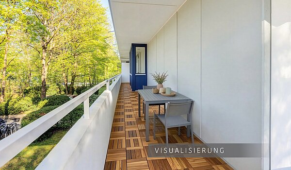 フラット 部屋数 3.5 部屋 | München-Bogenhausen | 703052 | Schattiger Nordbalkon (Visualisierung)