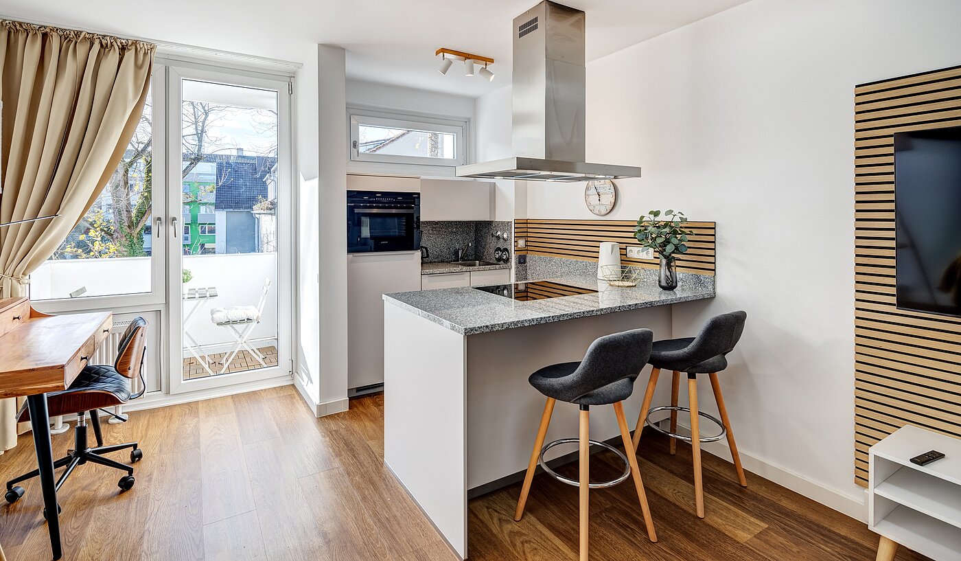 Apartment 部屋数 1 部屋 | München-Milbertshofen | 70183 | ...und Barhockern