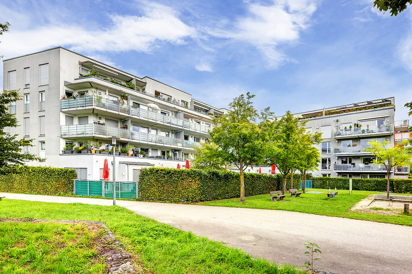 フラット 部屋数 2 部屋 | München-Schwabing | 70153 | Ansicht Fassade vom Innenhof aus