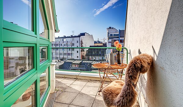 フラット 部屋数 1 部屋 | München-Maxvorstadt | 70165 | Süd/West Terrasse mit...