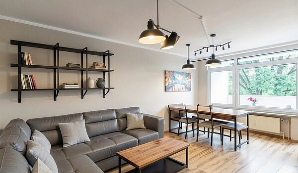 フラット 部屋数 4 部屋 | München-Aubing | 70276 | KI-generiertes Möblierungsbeispiel