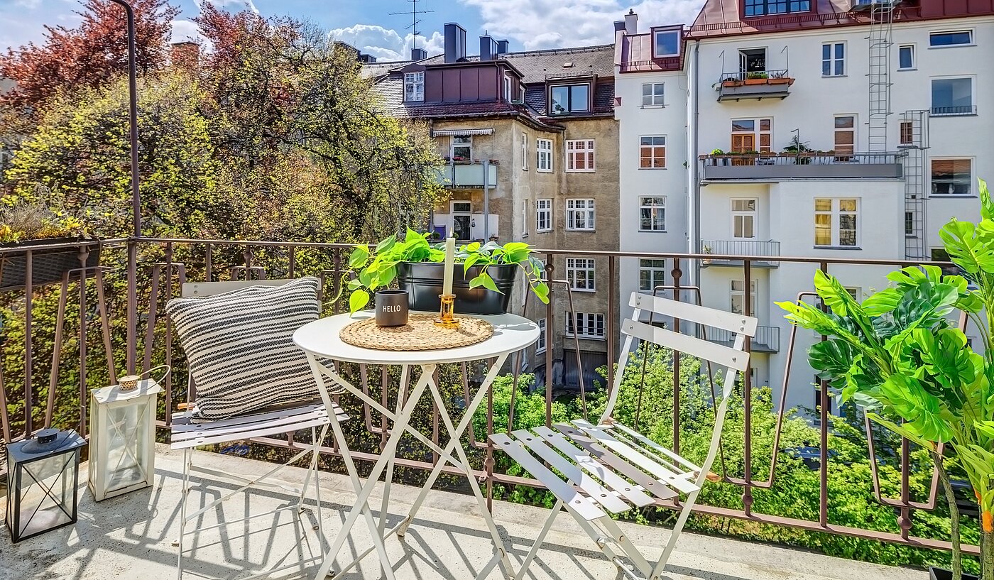フラット 部屋数 1.5 部屋 | München-Schwabing | 70014 | Sonniger Balkon