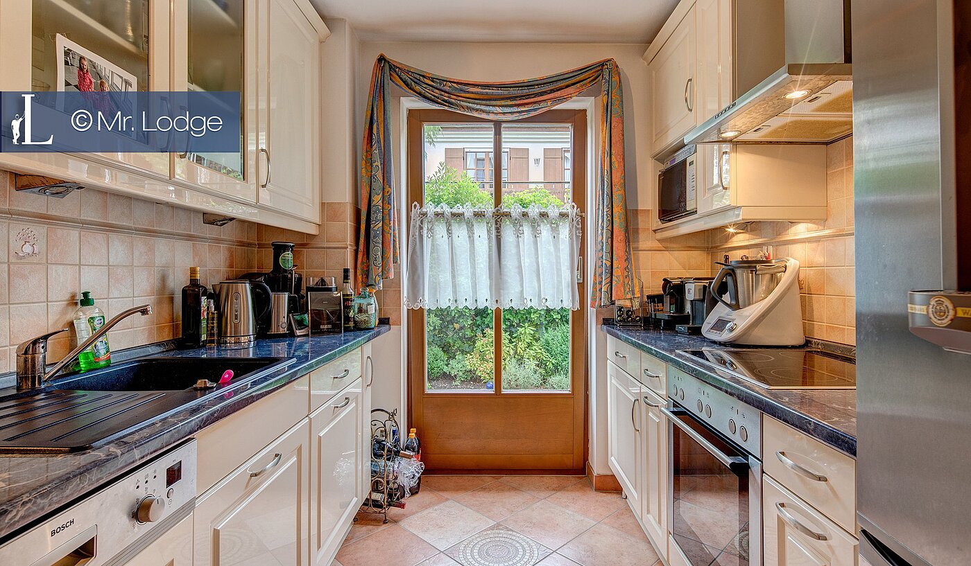 フラット 部屋数 2 部屋 | München-Lochhausen | 1706ML1 | Küche/Frühstücksterrasse-Ost