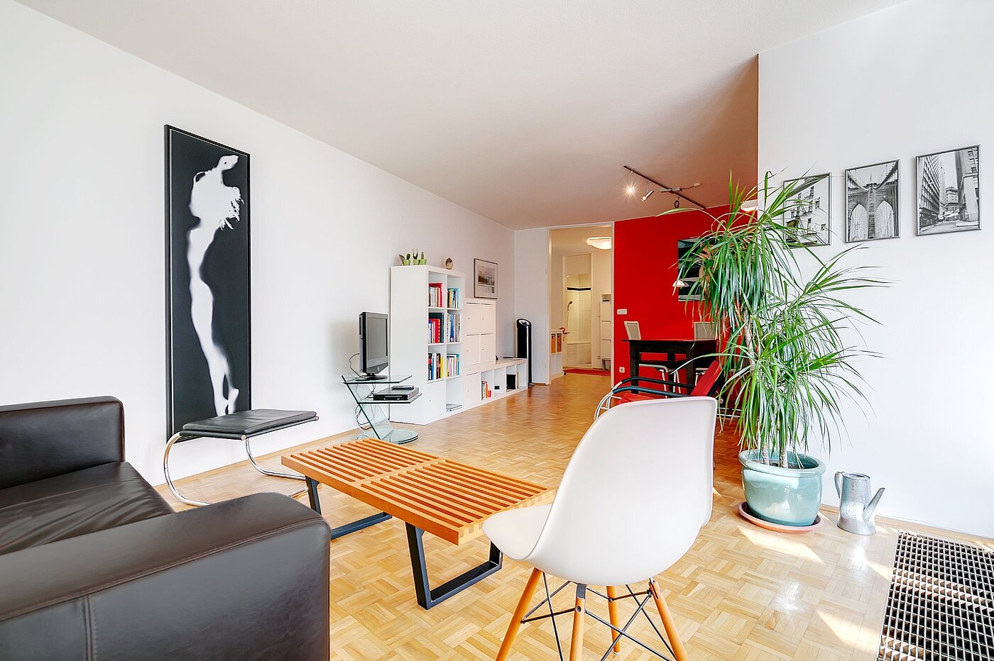 フラット 部屋数 2 部屋 | München-Schwabing | 2004ML1 | Helles Wohnzimmer