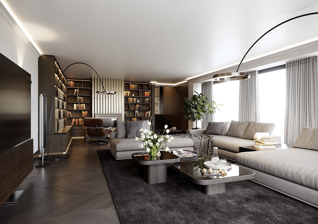 特別物件 部屋数 15 部屋 | Bad Wiessee | 701591 | Landhaus Wohnbereich