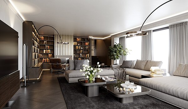 特別物件 部屋数 15 部屋 | Bad Wiessee | 701591 | Landhaus Wohnbereich