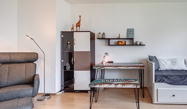 フラット 部屋数 1 部屋 | München-Feldmoching | 70456 | Wohnbereich