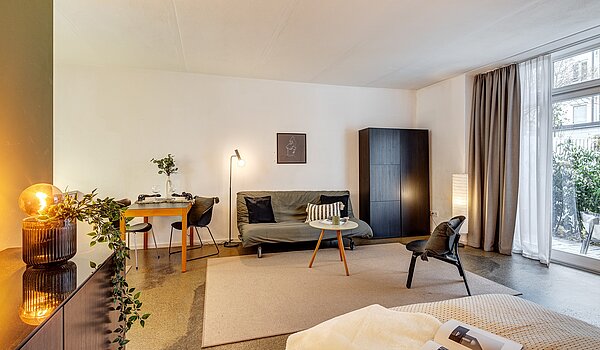 ロフトフラット 部屋数 1 部屋 | München-Isarvorstadt | 2211ML7 | Strukturierte Aufteilung: Wohnen, Schlafen und...