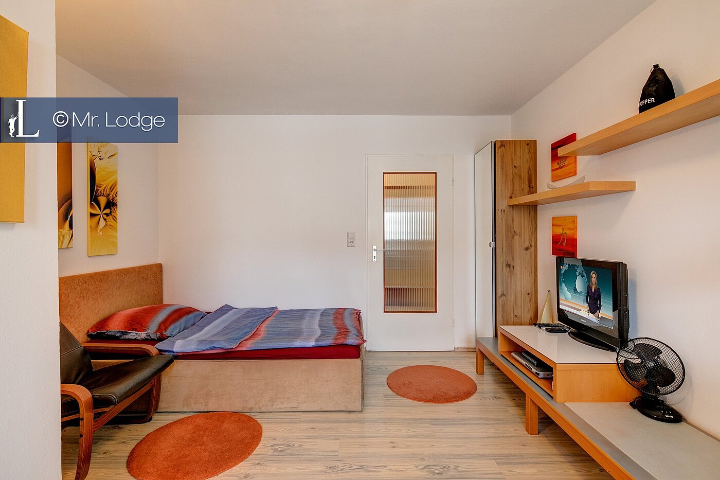 フラット 部屋数 1 部屋 | München-Milbertshofen | 1710ML5 | Blick zum Bett