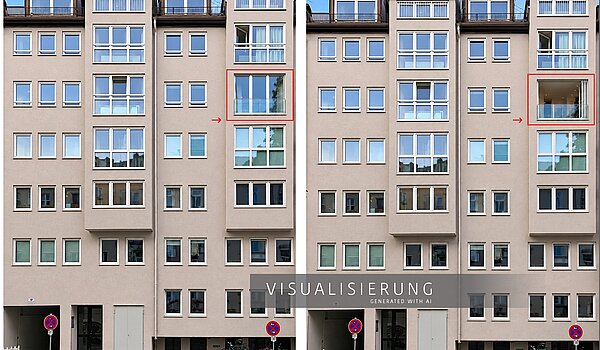 フラット 部屋数 2 部屋 | München-Isarvorstadt | 70459 | Hier mit Faltfenster, außen...