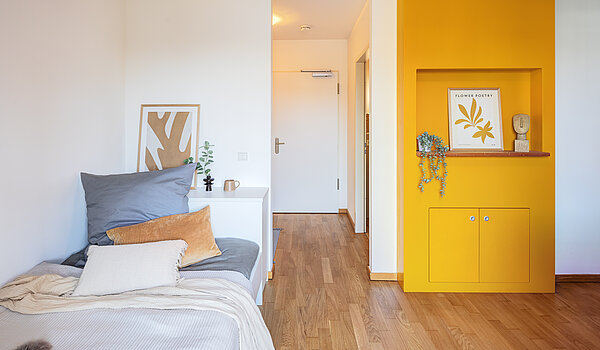 Apartment 部屋数 1 部屋 | München-Ramersdorf | 70415 | Wohn- und Schlafzimmer