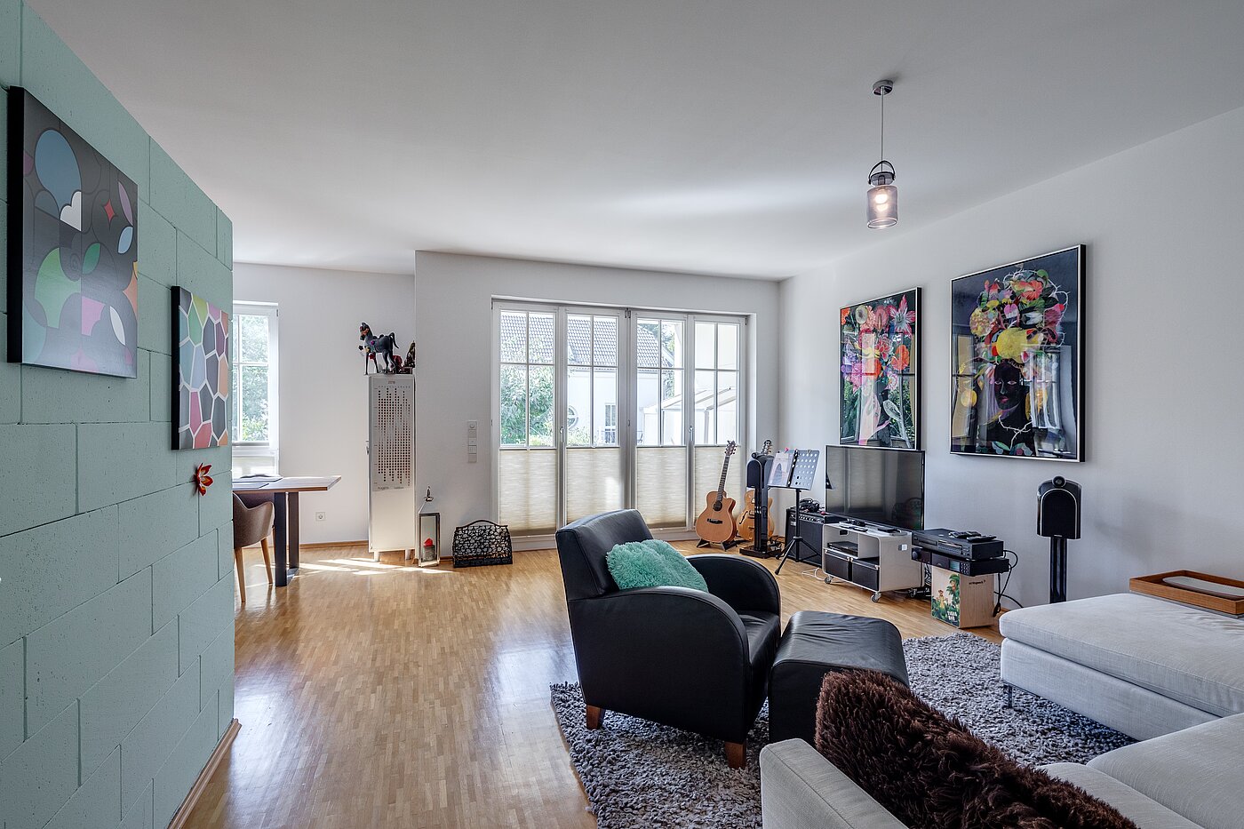 フラット 部屋数 3 部屋 | München-Solln | 1809ML1 | Helles Wohnzimmer