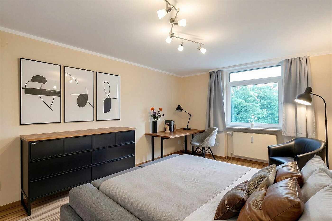 フラット 部屋数 4 部屋 | München-Aubing | 70276 | KI-generiertes Möblierungsbeispiel