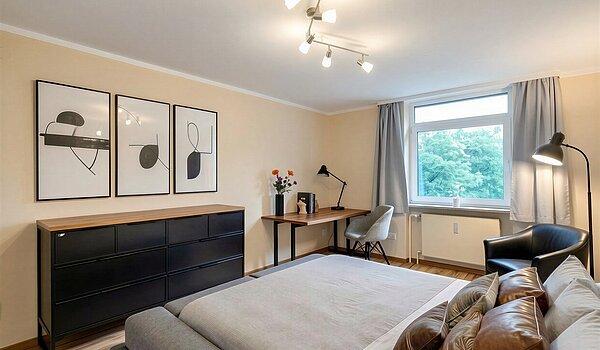 フラット 部屋数 4 部屋 | München-Aubing | 70276 | KI-generiertes Möblierungsbeispiel
