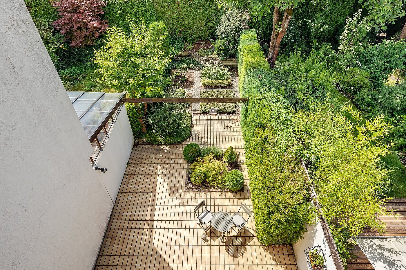 フラット 部屋数 5.5 部屋 | Weßling | 1907ML4 | Blick in den Garten