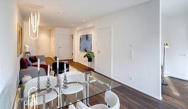 Terrassenwohnung 部屋数 2 部屋 | München-Harlaching | 70372 | Einladender Essplatz