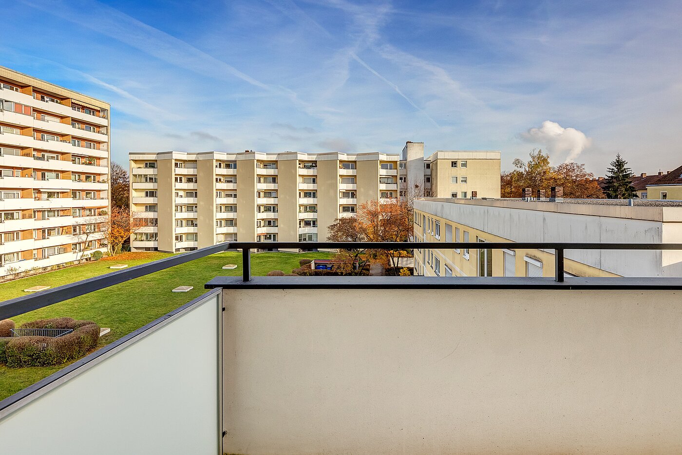 フラット 部屋数 2 部屋 | München-Freimann | 70158 | Aussicht vom Balkon