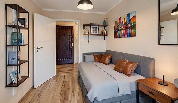 フラット 部屋数 4 部屋 | München-Aubing | 70276 | KI-generiertes Möblierungsbeispiel