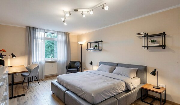 フラット 部屋数 4 部屋 | München-Aubing | 70276 | KI-generiertes Möblierungsbeispiel