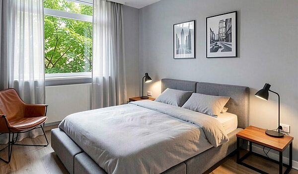 フラット 部屋数 4 部屋 | München-Aubing | 70276 | KI-generiertes Möblierungsbeispiel
