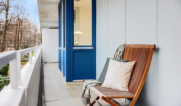 フラット 部屋数 3.5 部屋 | München-Bogenhausen | 703051 | Schattiger Nordbalkon