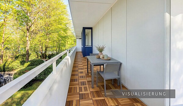 フラット 部屋数 3.5 部屋 | München-Bogenhausen | 703052 | Schattiger Nordbalkon (Visualisierung)