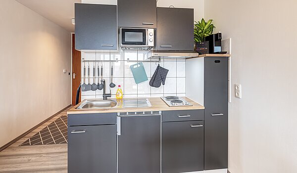 フラット 部屋数 1 部屋 | München-Haidhausen | 70482 | Graue Küche