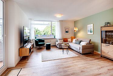 Unterhaching：日当たりの良い南向きのロッジアを備えた、思わず惚れ込んでしまうモダンな3LDKマンション