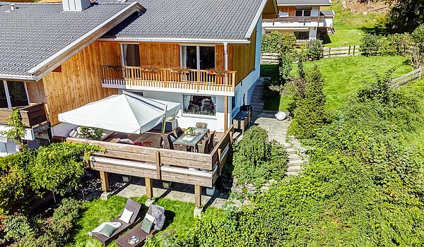 角のテラスハウス 部屋数 3 部屋 | Kreuth | 70037 | ...vom Garten und der großen Terrasse