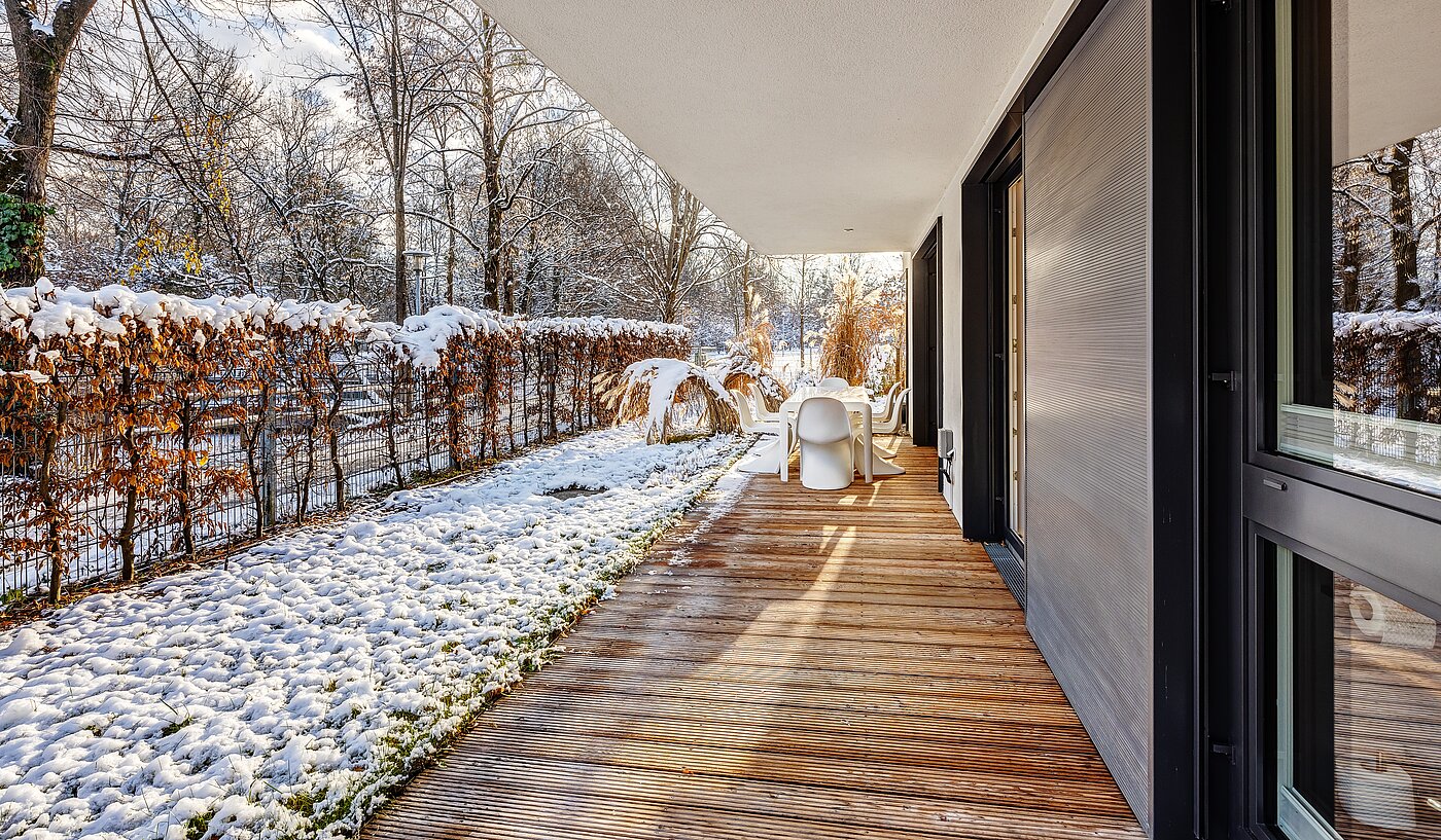 フラット 部屋数 3 部屋 | 70309 | Umlaufende Terrasse im Winter...