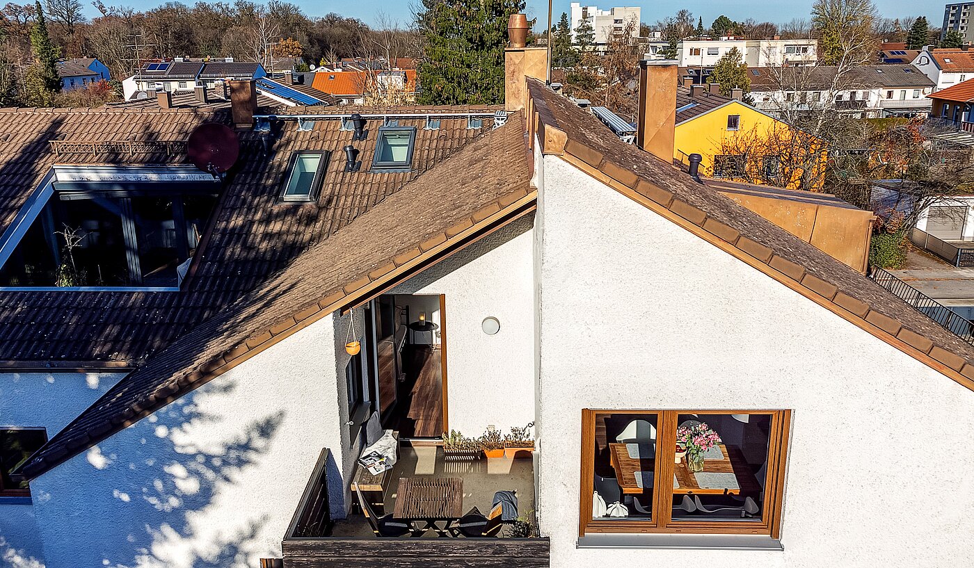 フラット 部屋数 2 部屋 | München-Untermenzing | 70177 | Blick auf den Balkon