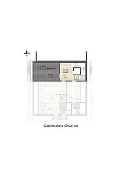 Grundriss Dachgeschoss Gewerbe - nicht maßstabsgetreu