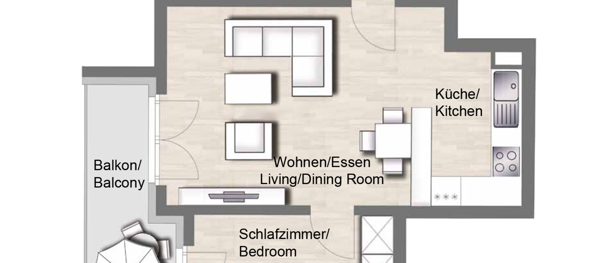 マンション München Moosach 01 見取り図 10026